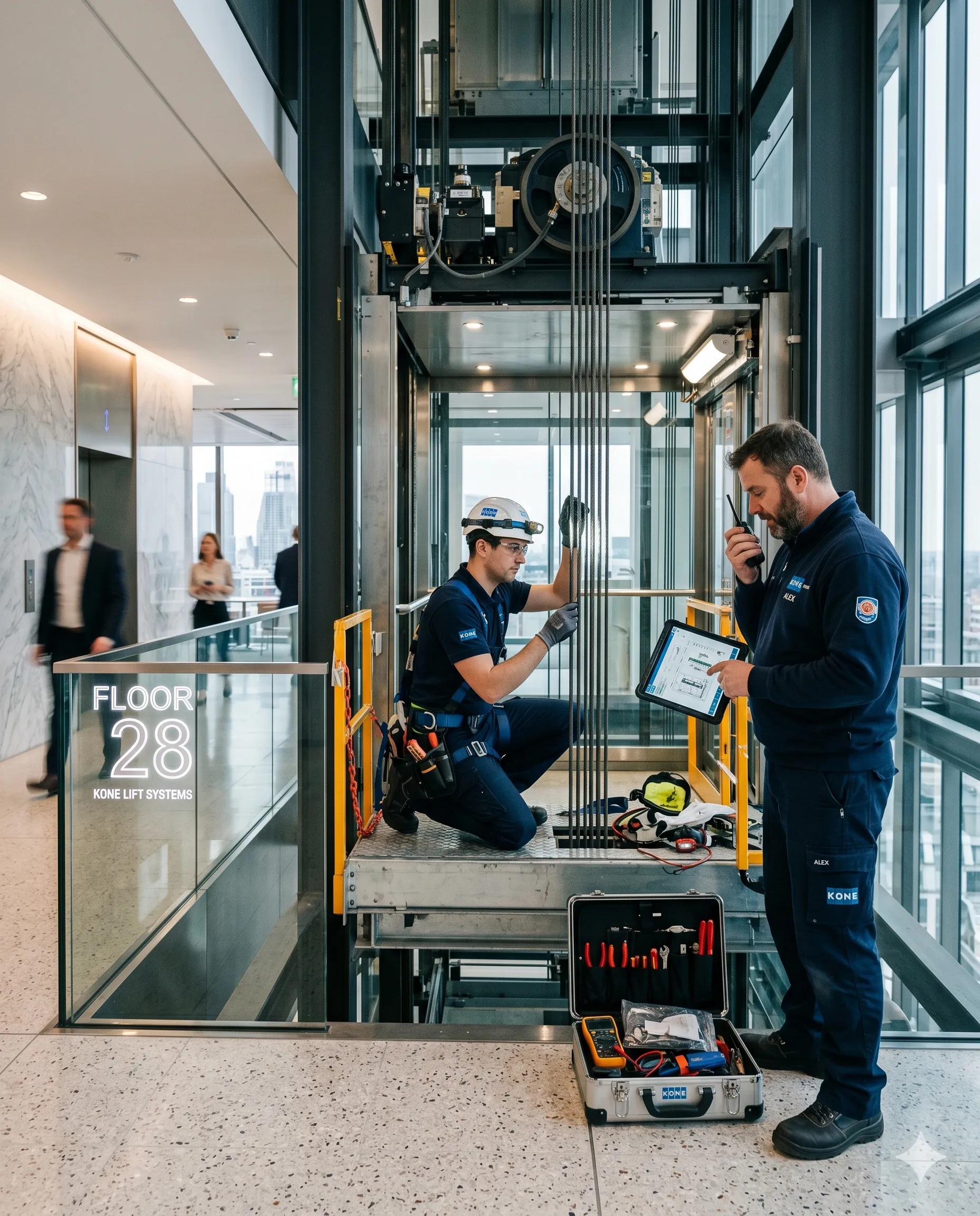 Step by step lift maintenance process